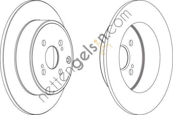 FERODO DDF1421 ARKA FREN DISKI (AYNASI) DUZ TOYOTA COROLLA 1.4 D4D 1.6 VVTI 2003-2007 (279X4)  TOYOTA BİNEK FREN DİSKİ