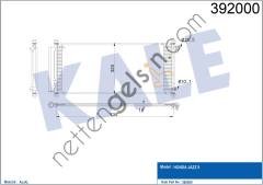 KALE 392000 KLIMA RADYATORU JAZZ II 02>08 OTOMATIK (755×330×16)  HONDA BİNEK KLİMA RADYATÖRÜ