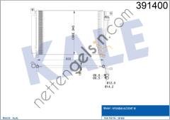 KALE 391400 KLIMA KONDANSER ACCENT-ACCENT III ( 580x350x18 )  HYUNDAI BİNEK KLİMA RADYATÖRÜ