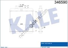 KALE 346590 KALORIFER RADYATORU IVECO DAILY III  IVECO HAFİF TİCARİ KALORİFER RADYATÖRÜ