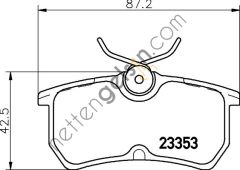 DON DON:PCP1031 FREN BALATASI FORD FOCUS 98> ARKA 98AX2M008BB FORD