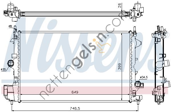 NISSENS 61914A RADYATÖR OPEL VECTRA C Z19DTH MANUEL 1300273 OPEL