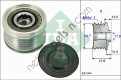 INA 535010110 ALTERNATOR KASNAGI MERCEDES A-CLASS W168 98>04 W169 04>12 VANEO 414 02>05 , MITSUBISHI COLT 1,5 DID 2004-2012  MERCEDES BİNEK ALTERNATÖR KASNAĞI