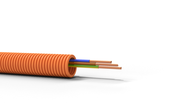 3X2,5 H07Z1-U + 16mm Ø ALEV YAYMAZ SPİRAL BORULU KABLO (100M)