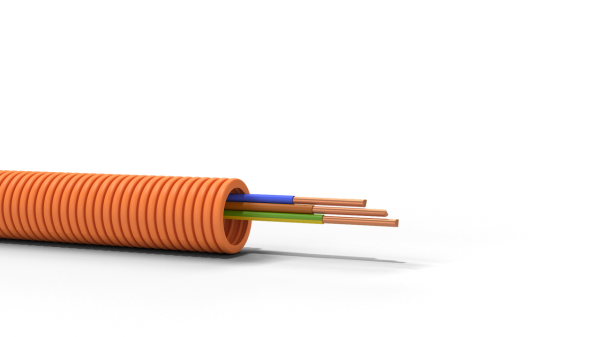 3X2,5 H07Z1-U + 16mm Ø ALEV YAYMAZ SPİRAL BORULU KABLO (100M)