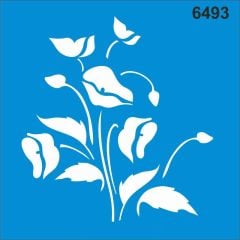 Stencıl Çiçek Desen - 6493