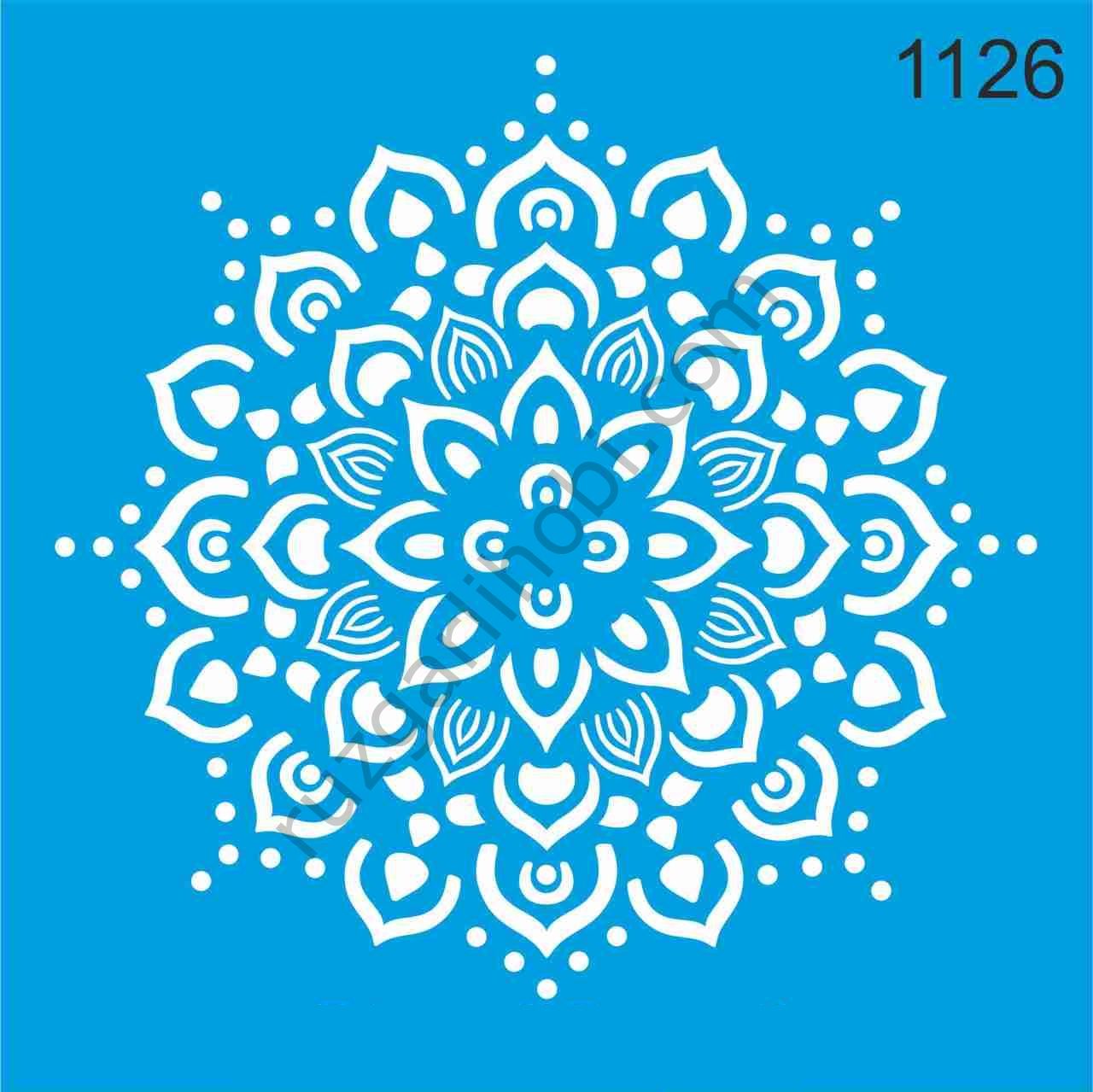 Stencıl Mandala Desen - 1126