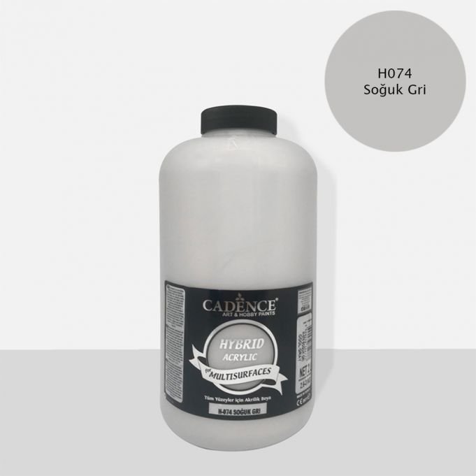 H-074 Soğuk Gri Hybrid Akrilik Multisurfaces 2000 ml