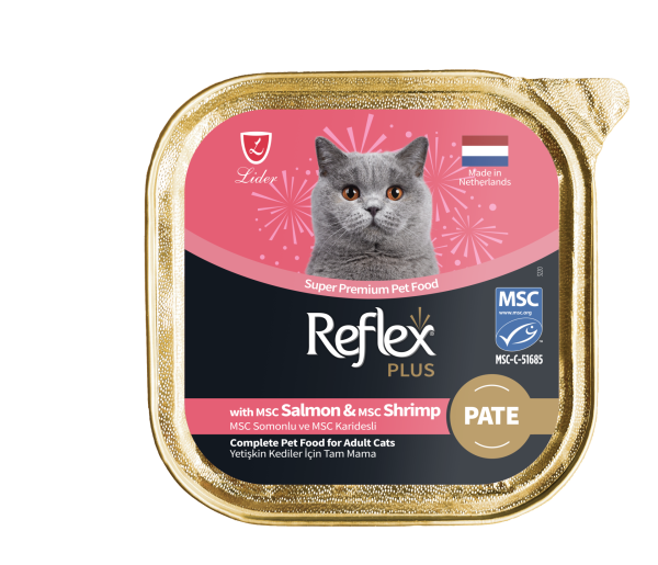 REF.PLUS KEDİ ALM SOMON-KARİDES PATE 85GR*16.(841)