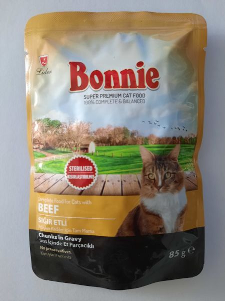 BONNİE POUCH STERİL SIĞIR ETLİ 85GR*22..(2872)