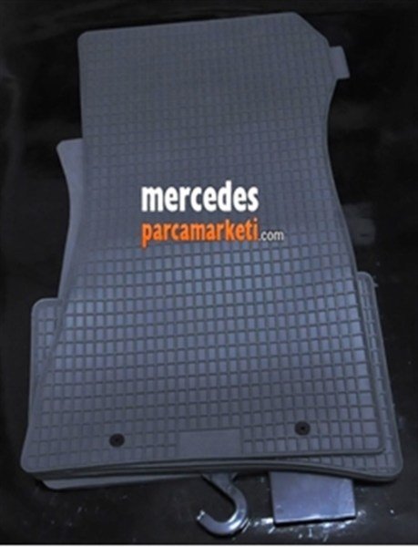Mercedes C Serisi W203 C Serisi Gri Yarım Havuzlu Kauçuk Paspas