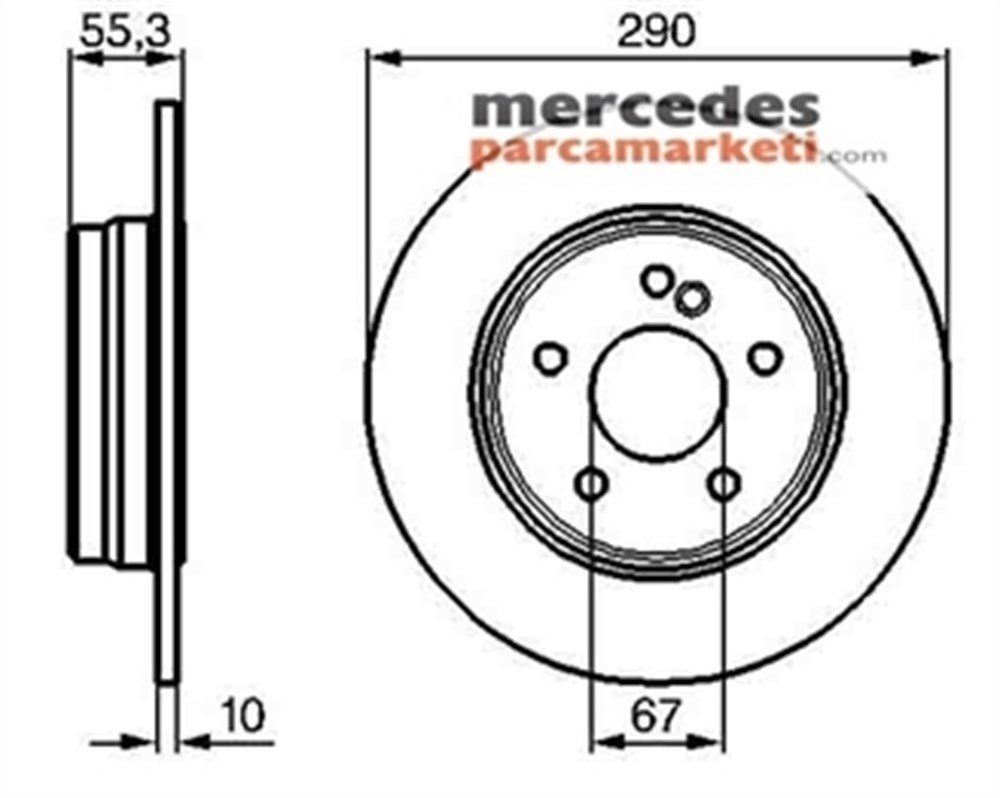 Mercedes W210 E200 W208-W209- W171- W203 Arka Fren Diski Takım