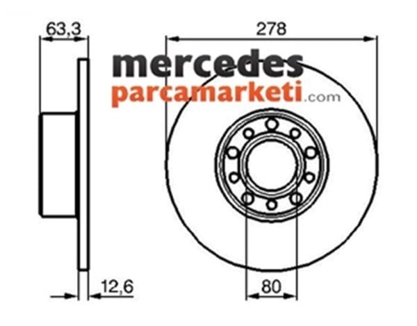 Mercedes W123 (1976-1985) Fren Diski Takım