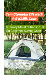 SHUFA Tam Otomatik Çift Katlı Çadır Iç Yüzey Metalize Kaplı 210t Su Geçirmez Kumaş Çadır