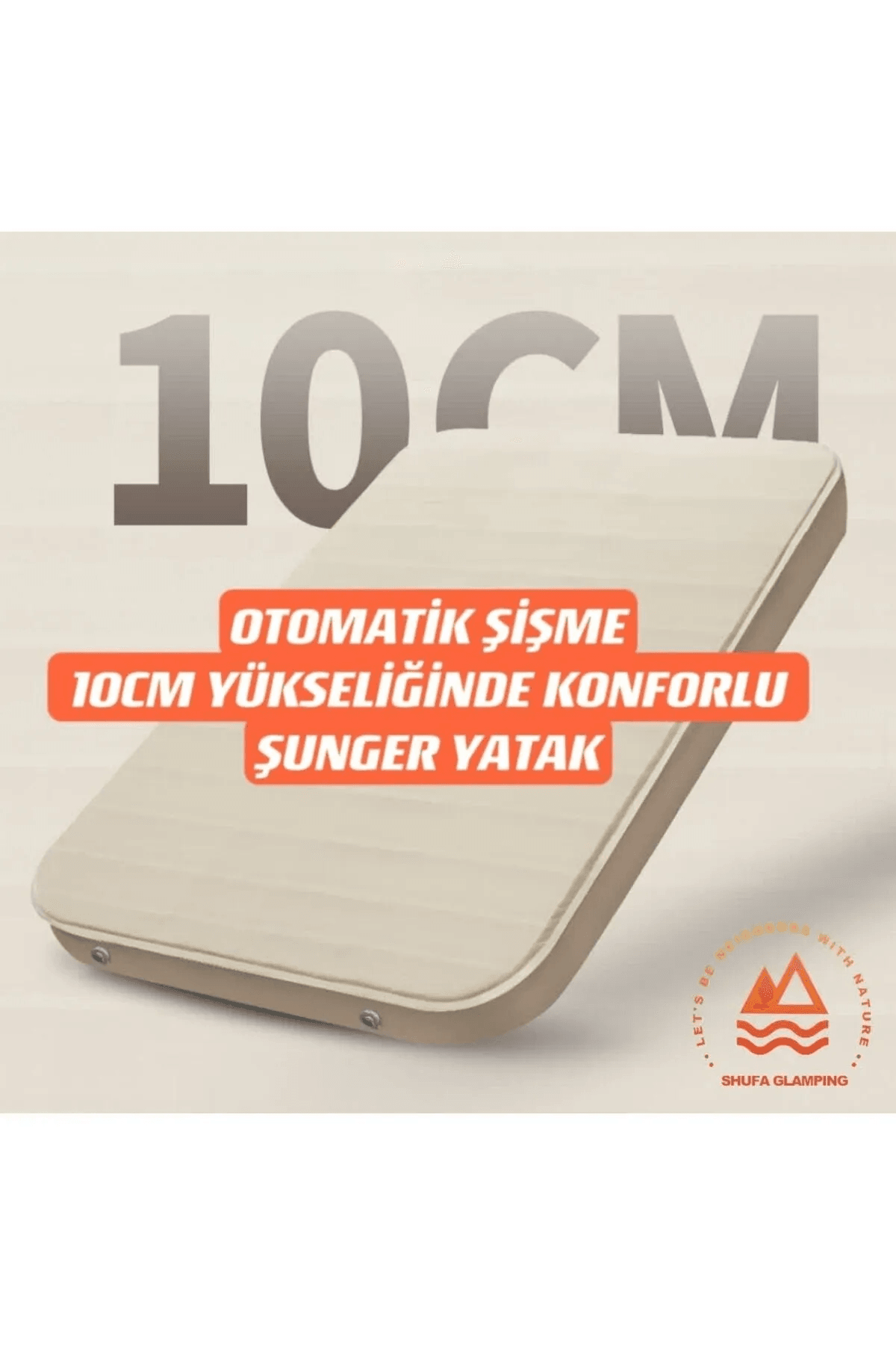 SHUFA Şunger Otomatik Şişme Yatak 10 Cm Yüksekliğinde