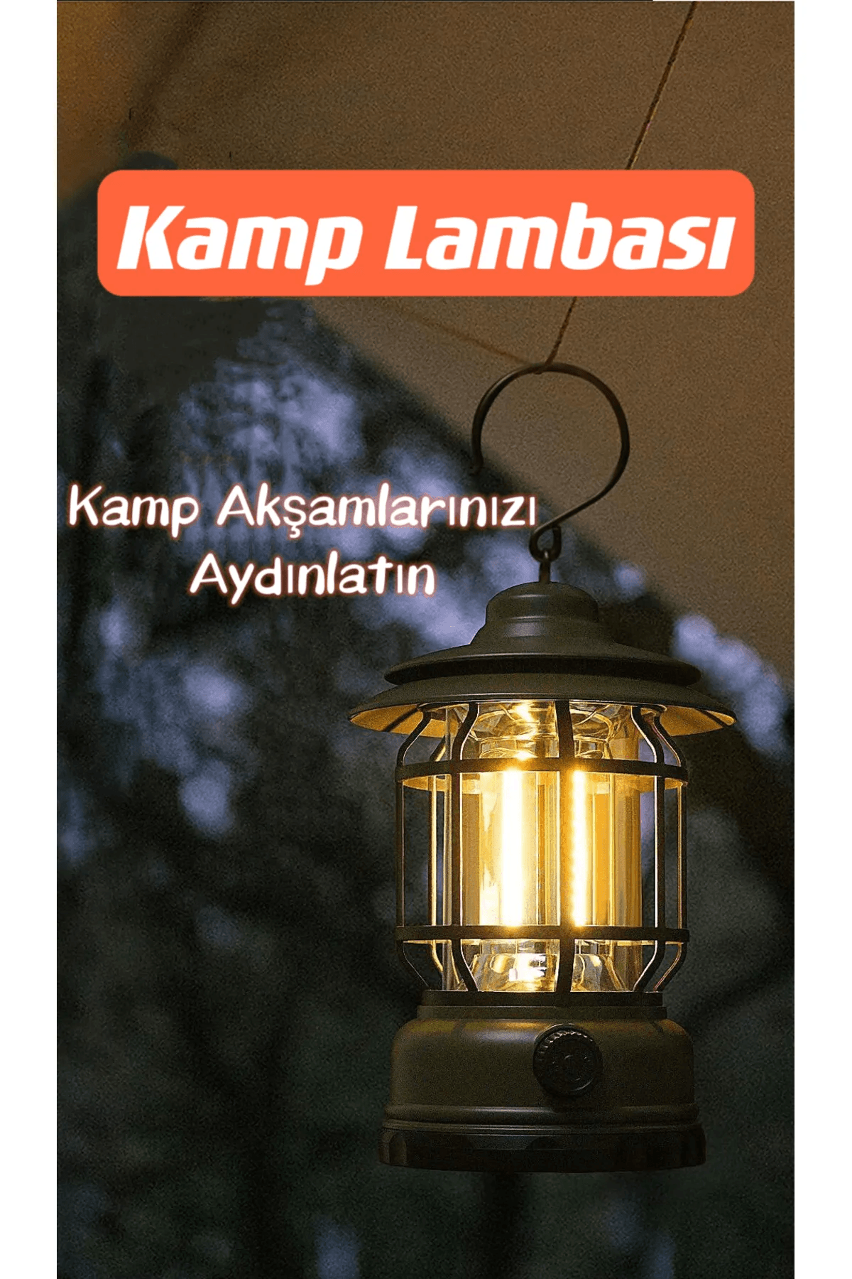 SHUFA Nostaljik ışığı ayarlanabilir USB Şarjlı Ledli Kamp Lambası SFK8679120681149