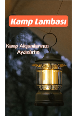 SHUFA Nostaljik ışığı ayarlanabilir USB Şarjlı Ledli Kamp Lambası SFK8679120681149