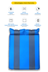 SHUFA 2 + 1spliced Açık Kalın 5 cm Otomatik Şişme Yastık Uyku Pedi Açık Çadır Kamp Paspaslar Yatak | mat SFK8679120681095