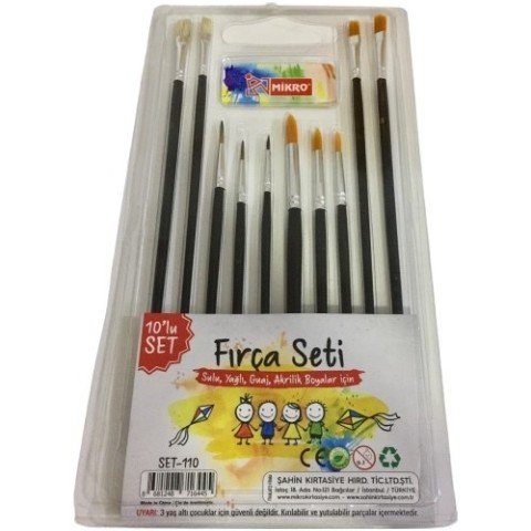 Mikro Set-110 10 Lu Fırça Seti