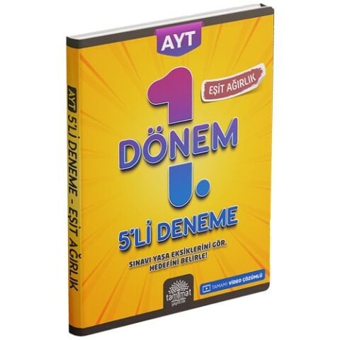 Tammat Yayıncılık AYT Eşit Ağırlık 1. Dönem 5 li Deneme