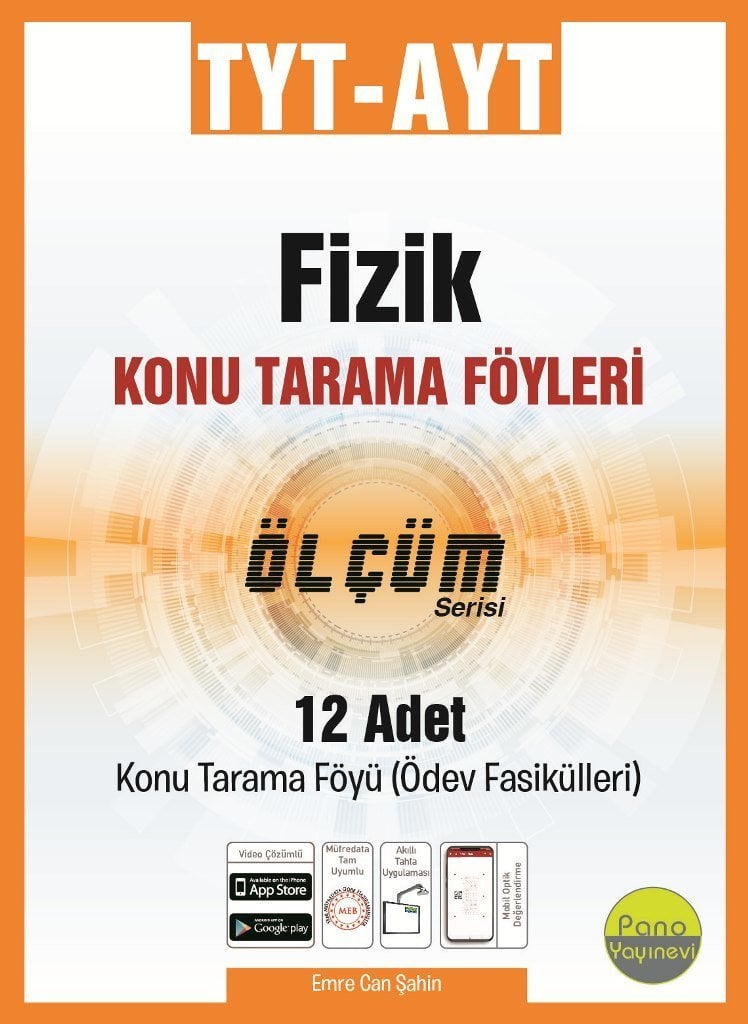 Pano Tyt-Ayt Fizik Tarama Föyleri (12 Fasikül 12X16 Sayfa)
