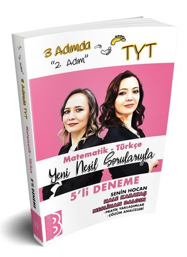 Benim Hocam Yayınları TYT 3 Adımda Matematik-Türkçe 5'li Deneme ''2.Adım''