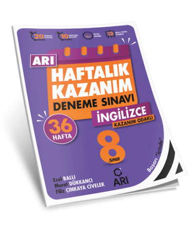 Arı Yayıncılık 8.Sınıf İngilizce Haftalık Kazanım Deneme