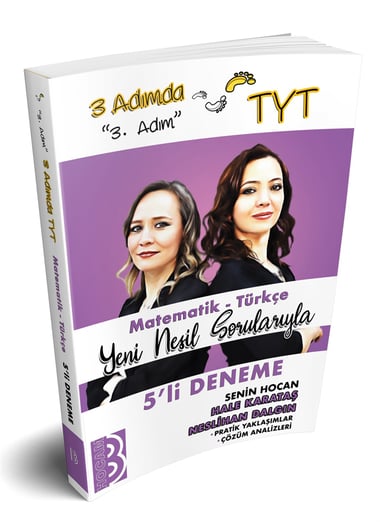 Benim Hocam Yayınları TYT 3 Adımda Matematik-Türkçe 5'li Deneme ''3.Adım''