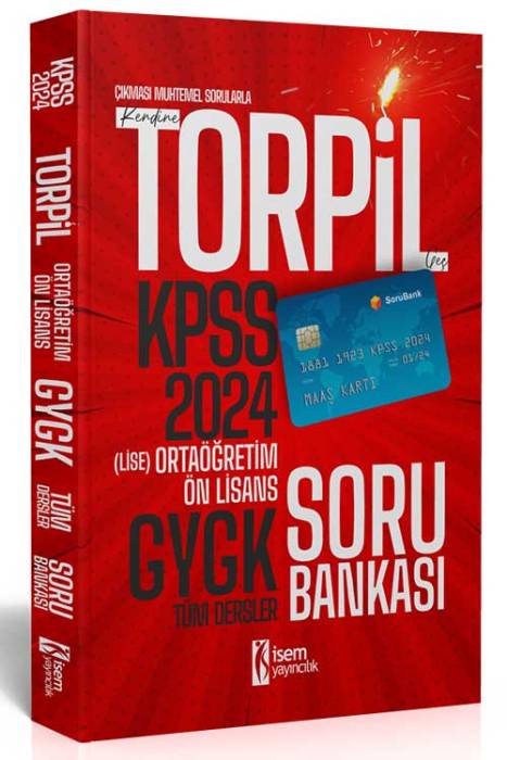 İsem Yayınları 2024 KPSS Lise Ortaöğretim Ön Lisans Torpil Tek Kitap Soru Bankası