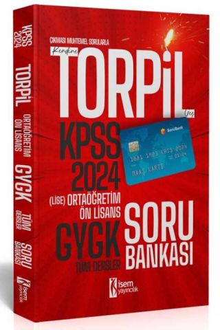 İsem Yayınları 2024 KPSS Lise Ortaöğretim Ön Lisans Torpil Tek Kitap Soru Bankası