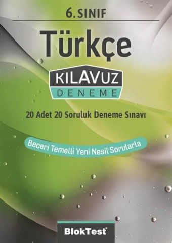 Bloktest Yayınları 6.sınıf Türkçe Kılavuz Deneme