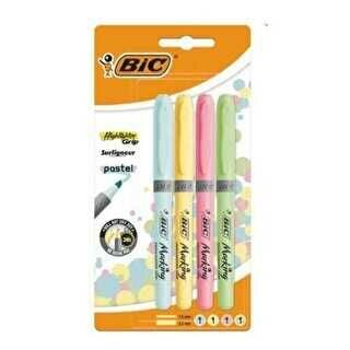 Bic Marking Grip Pastel Renk Fosforlu Kalem 4`lü Set