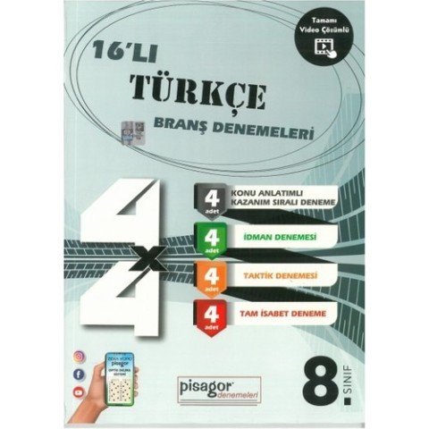 ZEKAKÜPÜ PİSAGOR 8.SINIF 16'LI TÜRKÇE BRANŞ DENEMELERİ