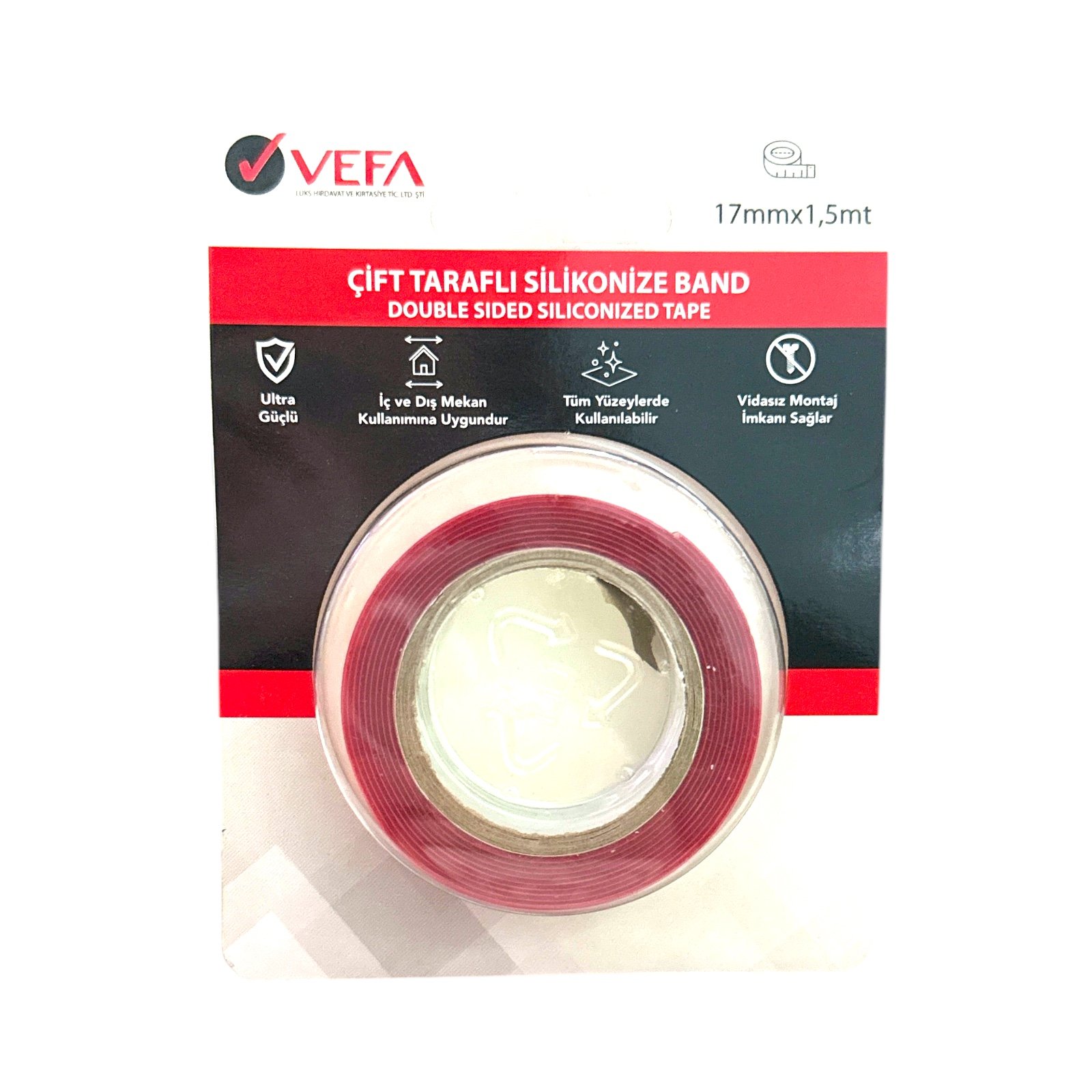 Vefa Çift Taraflı Silikonize Band 17 Mm X 1.5 Cm