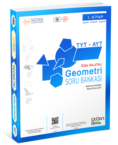 Üçdörtbeş Yayınları Tyt-Ayt Geometri Soru Bankası (1. Kitap)