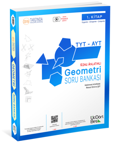 Üçdörtbeş Yayınları Tyt-Ayt Geometri Soru Bankası (1. Kitap)