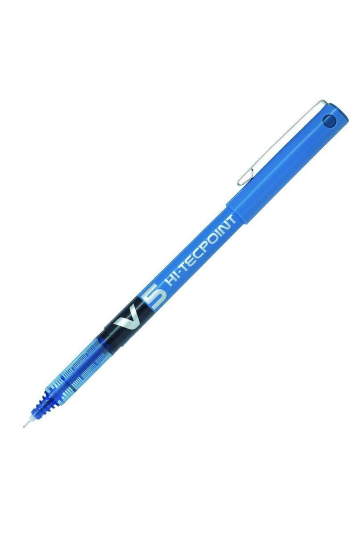 Pilot V5 Hi-Tecpoint İğne Uçlu Kalem 0.5 mm Mavi