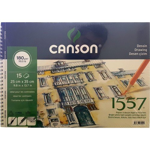 Canson 1557 Resim Ve Çizim Blok 180Gr 25X35 15Yp Spiralli Resim Defteri