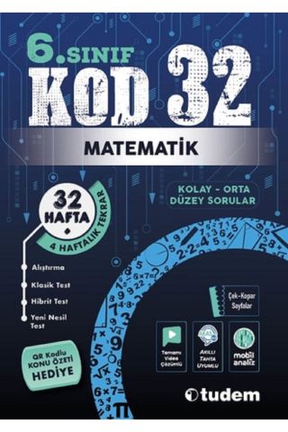 Tudem Yayınları 6.Sınıf Matematik Kod 32 Tekrar Testleri
