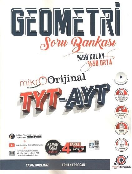 MİKRO ORİJİNAL TYT AYT GEOMETRİ SORU BANKASI 2024