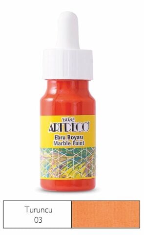 Artdeco 30 Ml Ebru Boyası 16b-03 Turuncu