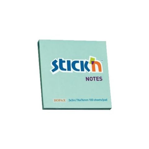 Stickn Eco Notes 76 mm X 51 mm Yapışkanlı Not Kağıdı 100 syf. Pastel Mavi