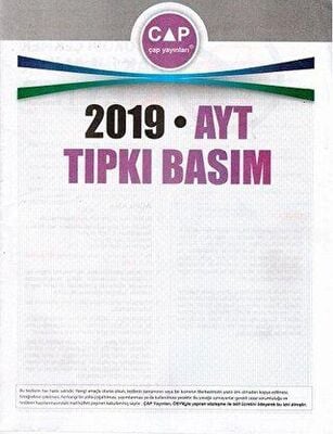 ÇAP 2019 AYT TIPKI BASIM