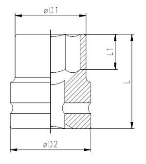 İzeltaş 1125067055 55 mm Havalı Lokma 1''