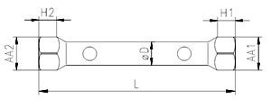 İzeltaş 1800071011 10X11 mm Kovan Anahtar İki Ağız