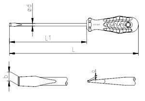 İzeltaş 4100175125 5X125 Kraft Tornavida Düz