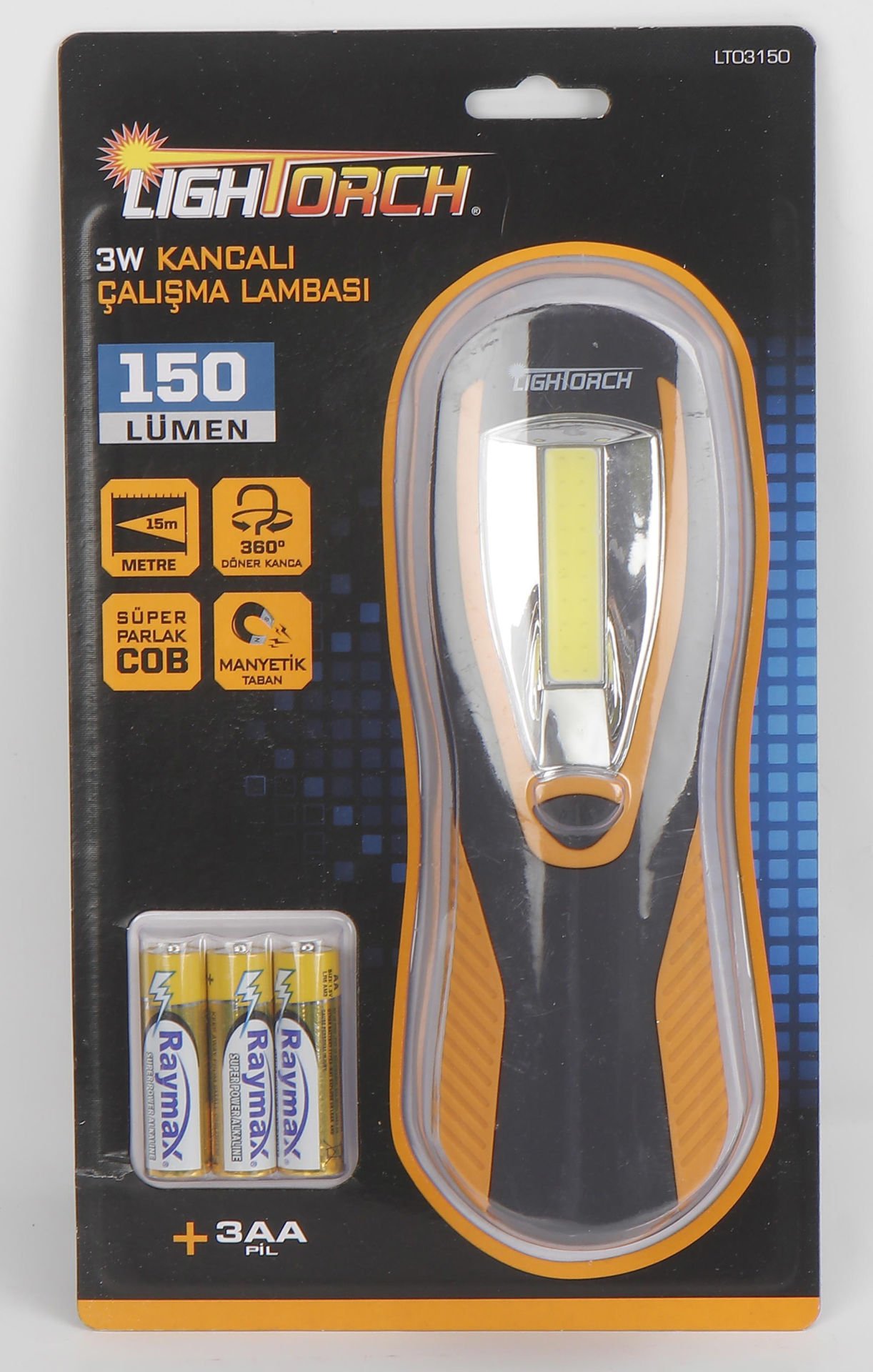 LIGHTORCH LT03150 3W KANCALI SÜPER PARLAK ÇALIŞMA LAMBASI