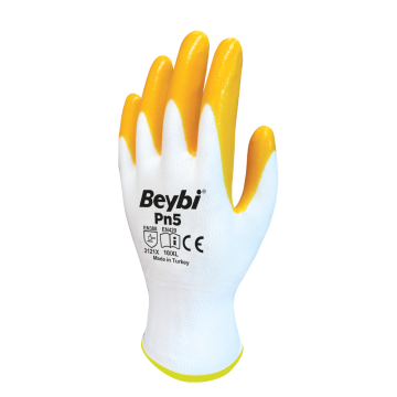 Beybi PN5 Polyester Örme Nitril Eldiven