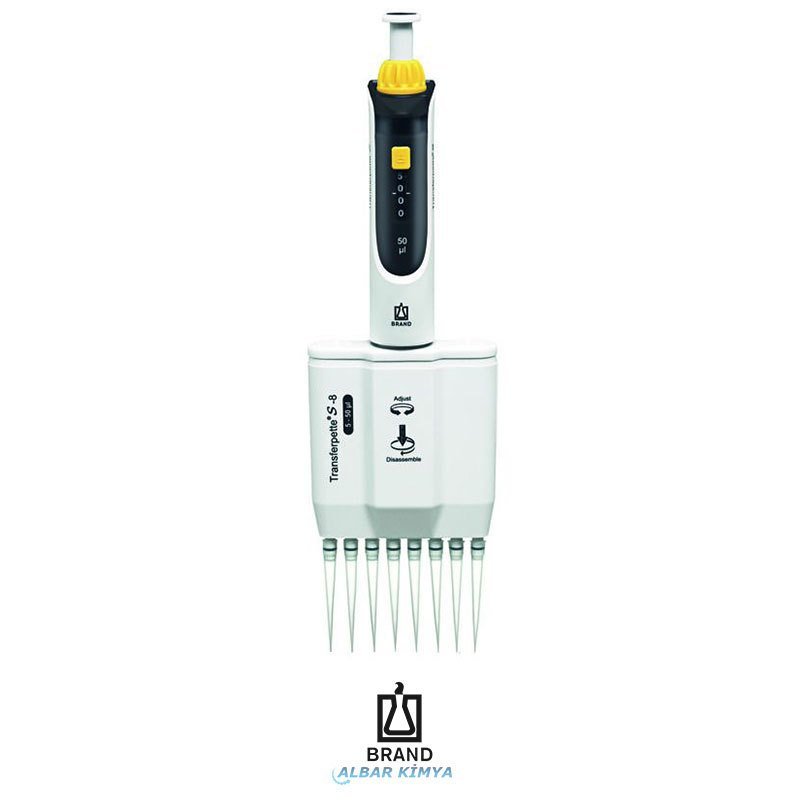 Transferpette® S 8 Kanallı - 5-50 μl Otomatik Pipet