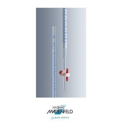 C242101 MOHR MODEL-B Sınıfı-PTFE Musluklu Büret - Hacim:10 mL Taksimat:0.02mL   2 Adet